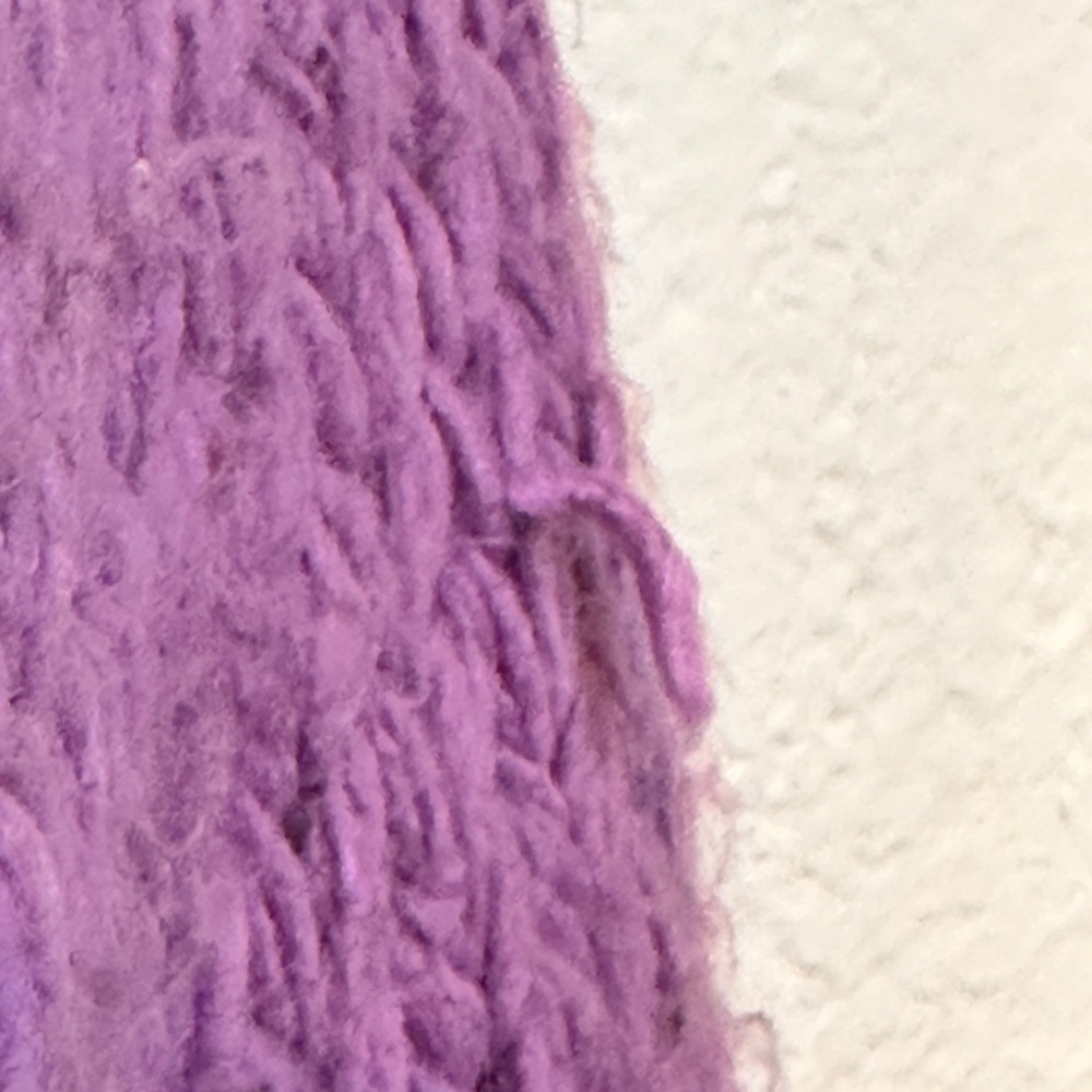 FRNCH Women's Cozycore Cottagecore Fishercore Purple and Brown Knit Cardigan - Picture 8 of 12